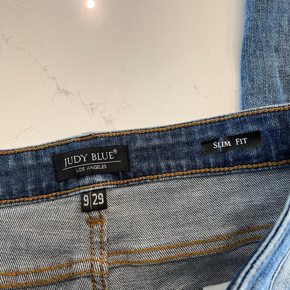 Judy Blue Slim Fit Jeans Distressed Size 9‎ /29 - Picture 5 of 9